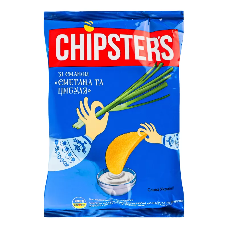 CHIPSTER`S Cipsuri gust smîntînă cu ceapă 100g