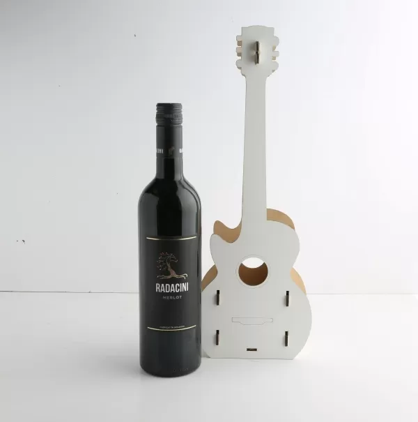 Ambalaj decorativ cadou pentru o sticlă de vin -  Chitara 35cm