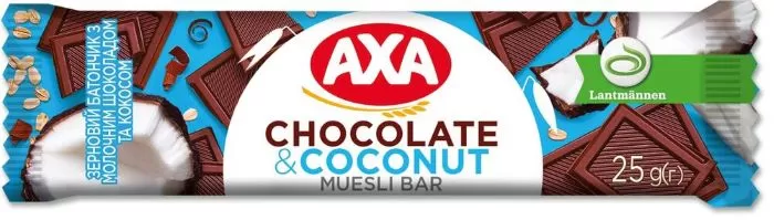 AXA Batonaș de cereale cu ciocolată/cocos 25g