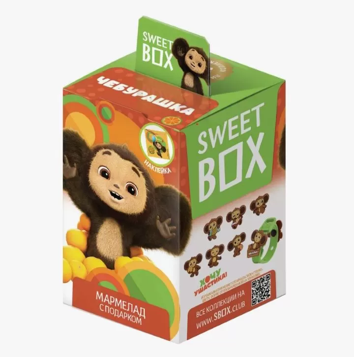 SWEET BOX Marmelada cu jucărie Cheburashka 10g